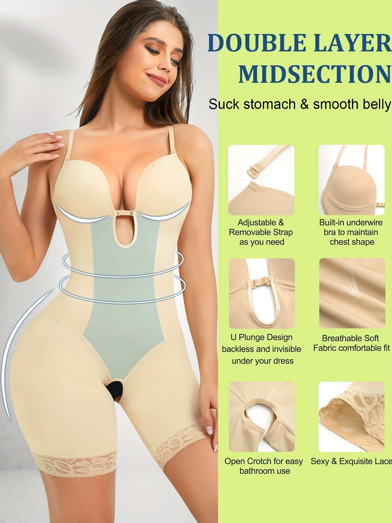 Seamless Body Shaping Jumpsuit Tummy Control Slimmer Sling - Temu Canada