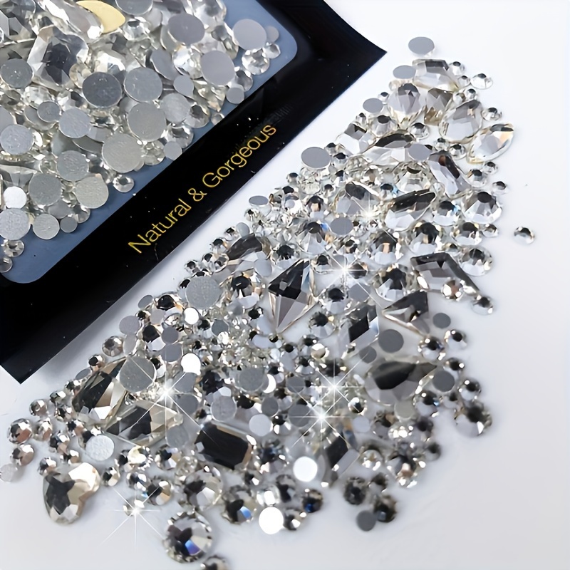  4200 piezas de diamantes de imitación planos para manualidades,  cristales redondos para ropa 1.5 mm - 4.8 mm, 6 tamaños : Arte y  Manualidades
