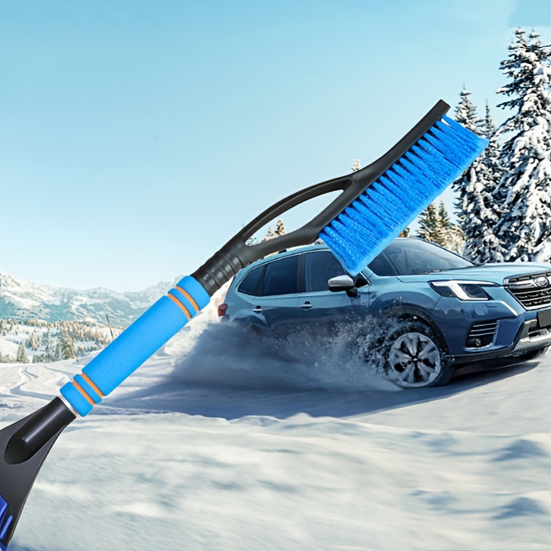 Ice Scraper And Snow Scraper For Car Windshield With Foam Grip And Brush  Head For Christmas Car Auto Truck SUV(Blue/ Black)