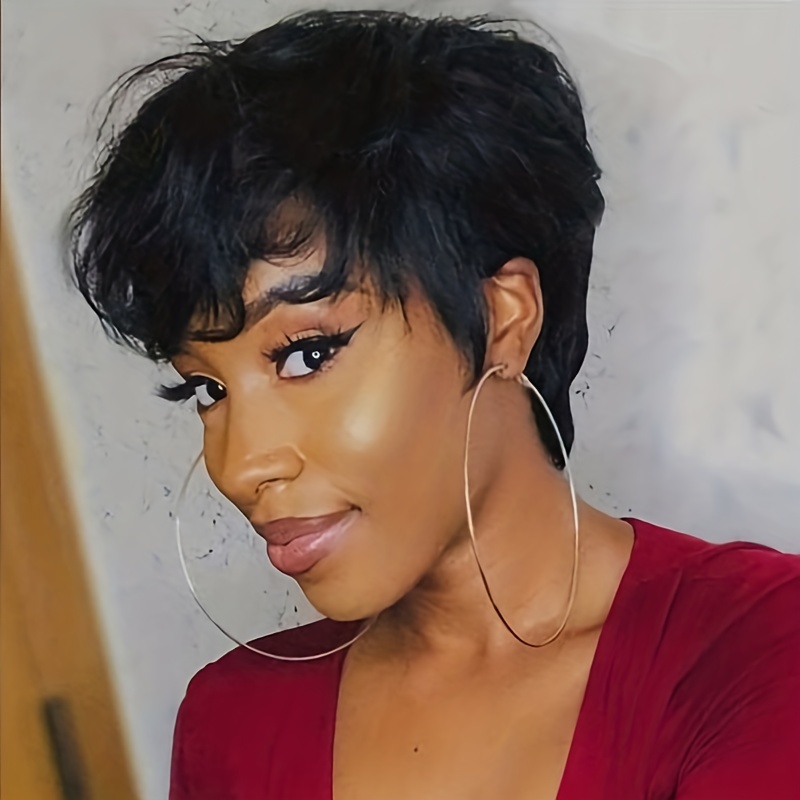 Natural hair pixie cut straightened sale