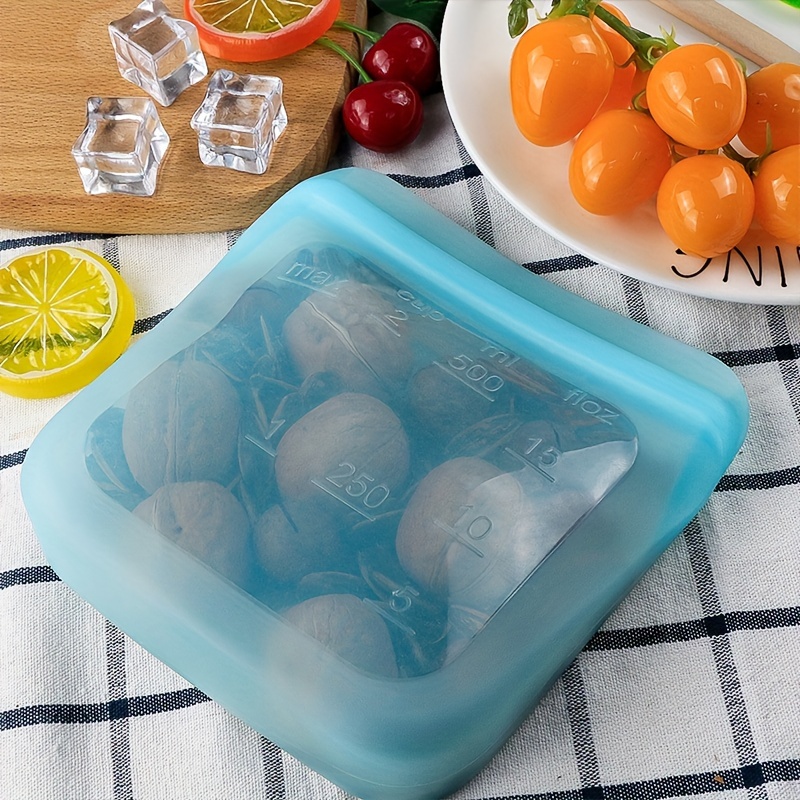 1000ml Multifunction Silicone Fresh Bag With Scale Food Bag Fresh