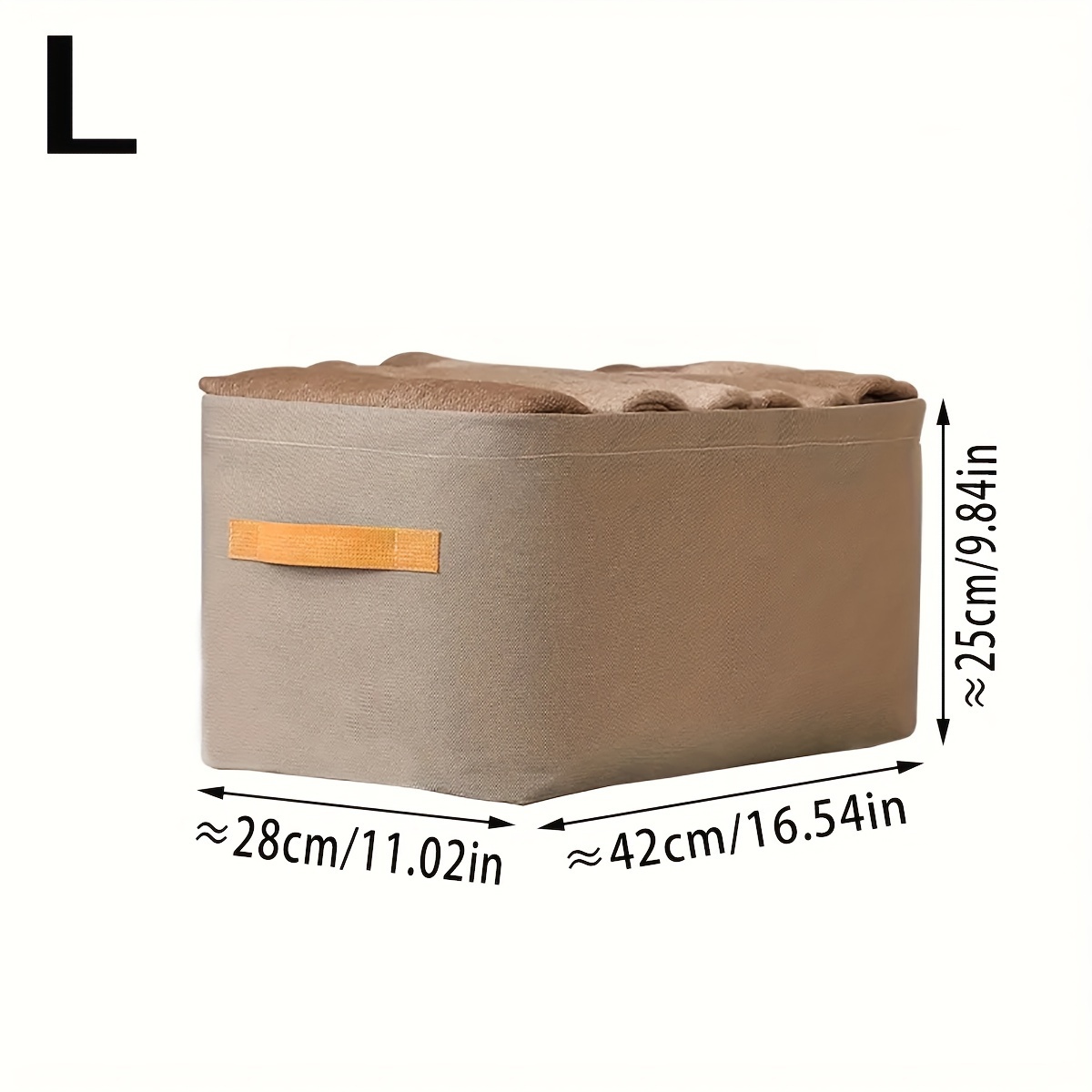 Household Essentials Jumbo Canvas Storage Box with Lid