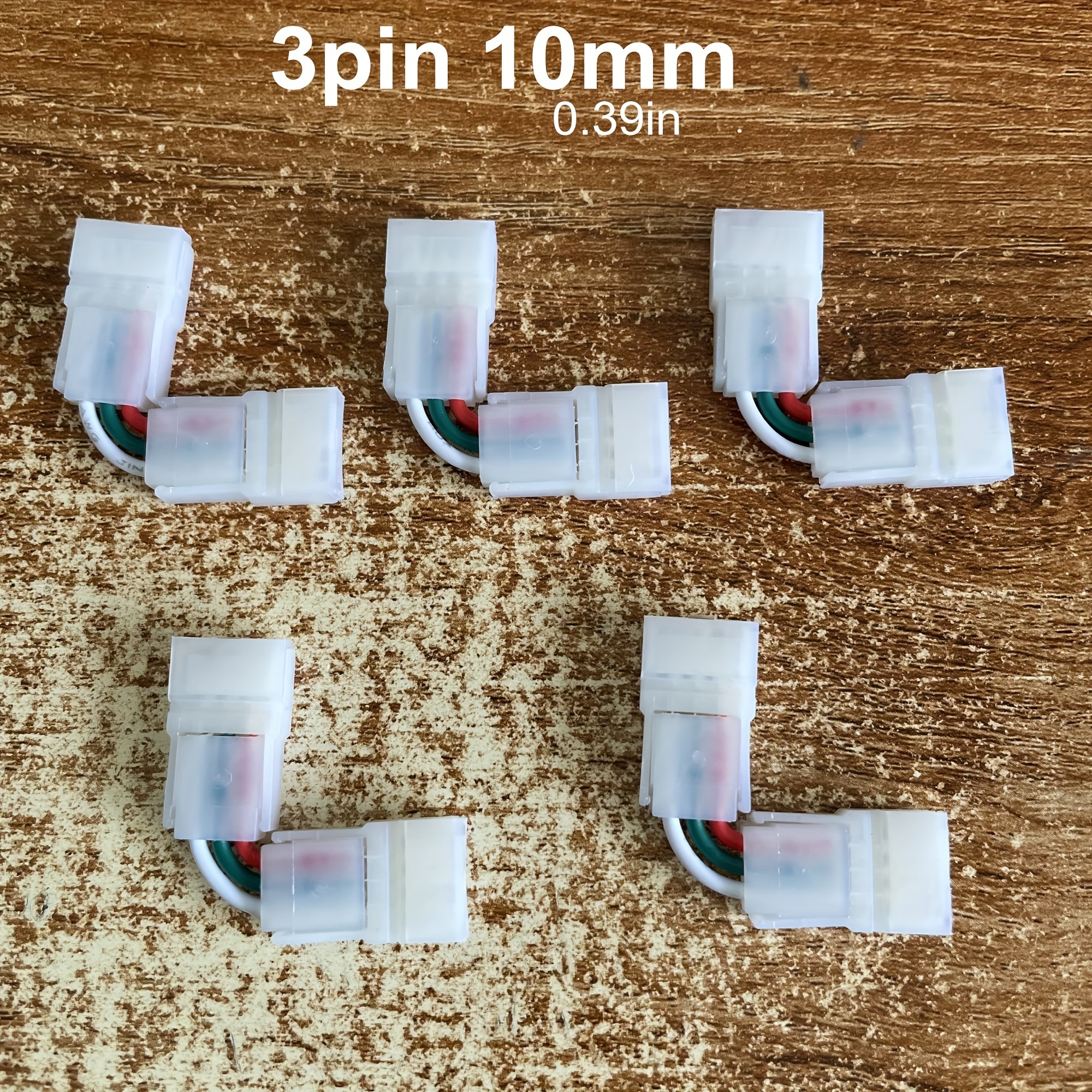 5pcs Connecteur LED 2/3/4 Broches 8/10mm En Forme De L - Temu France