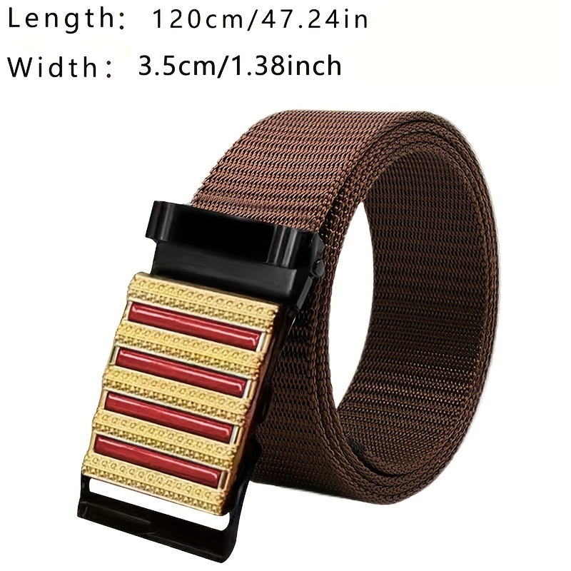 Hi-Tie 7 Colors Mens Belts Ratchet Waistband Automatic Buckles 3.5