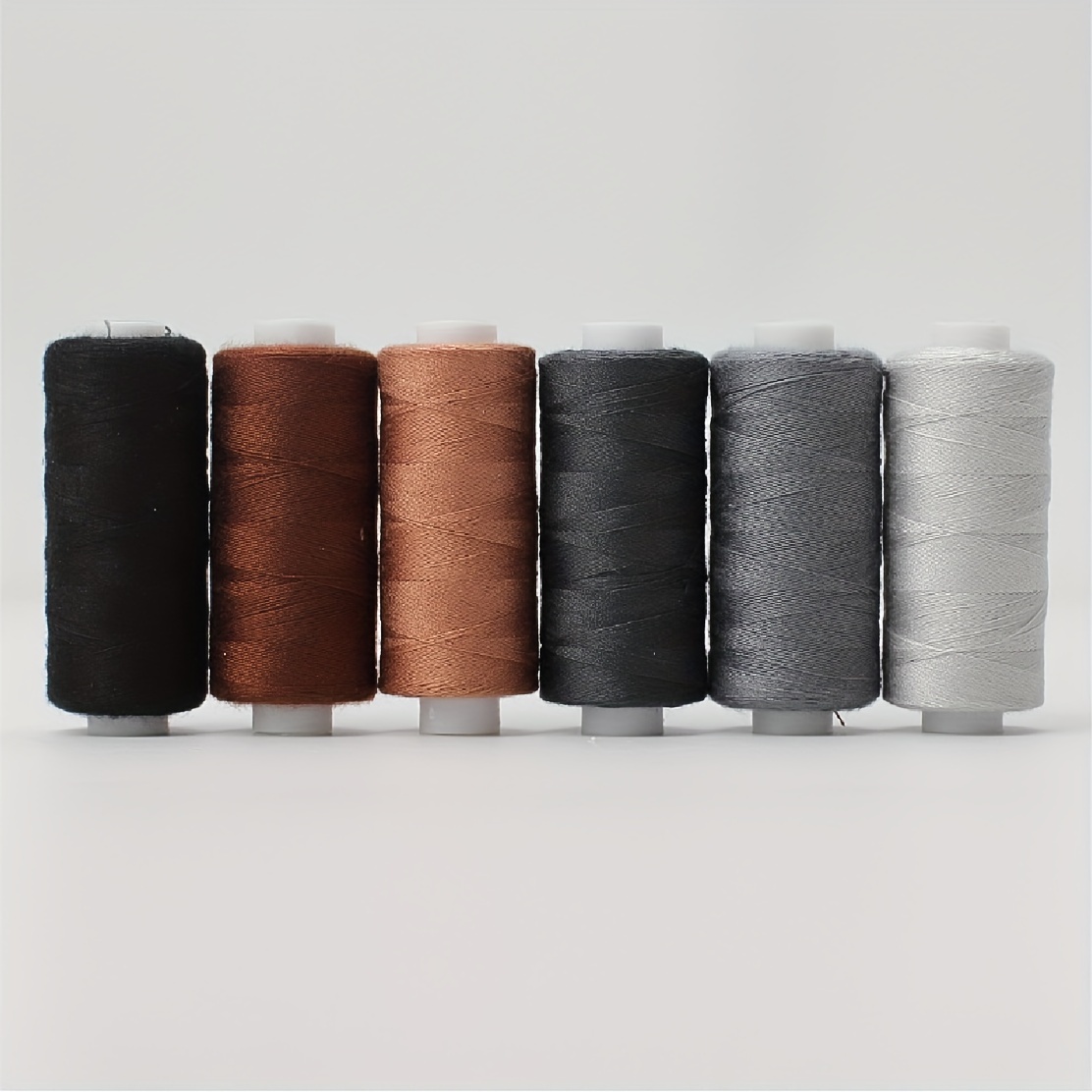 All Purpose Black and White Sewing Thread Kit - 400 Yards/Spool, 6 Spools  of Polyester Thread for Sewing, Machine & Hand Sewing, Stitching, and