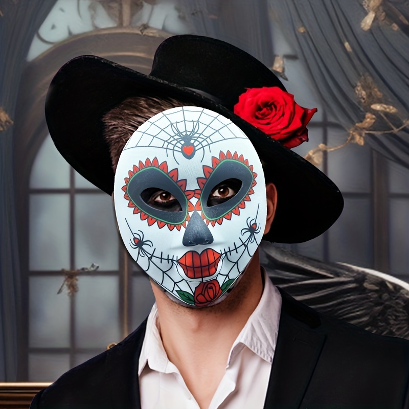 Men's New Skull Ghost Face Mask Halloween Cosplay Dress Up - Temu