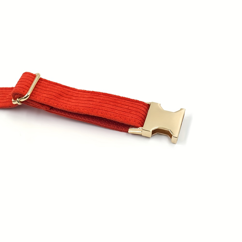 Personalized Corduroy Dog Collar with DIY Engraved Name