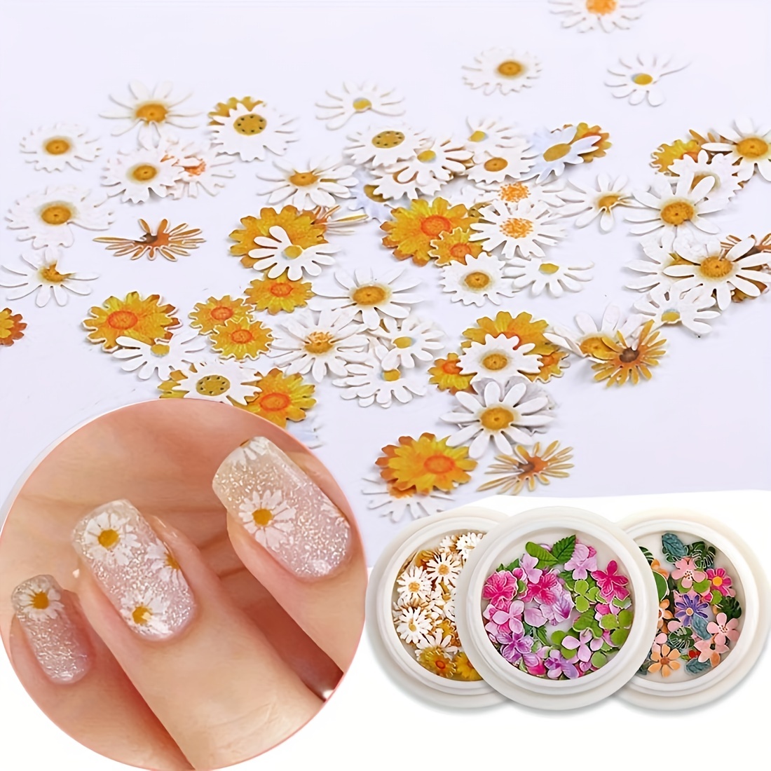 1 box 3d flower nail art