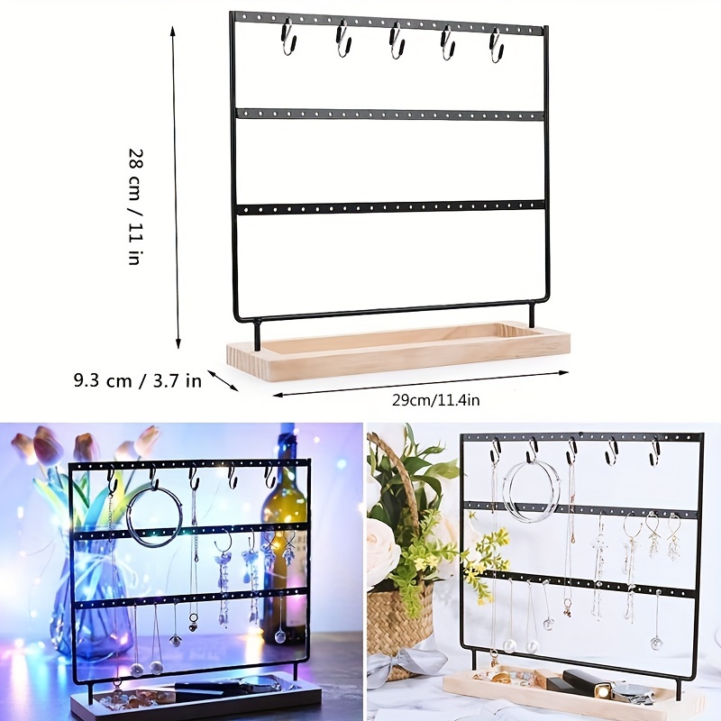 Metal 3 Tier Earrings Organizer Display Stand