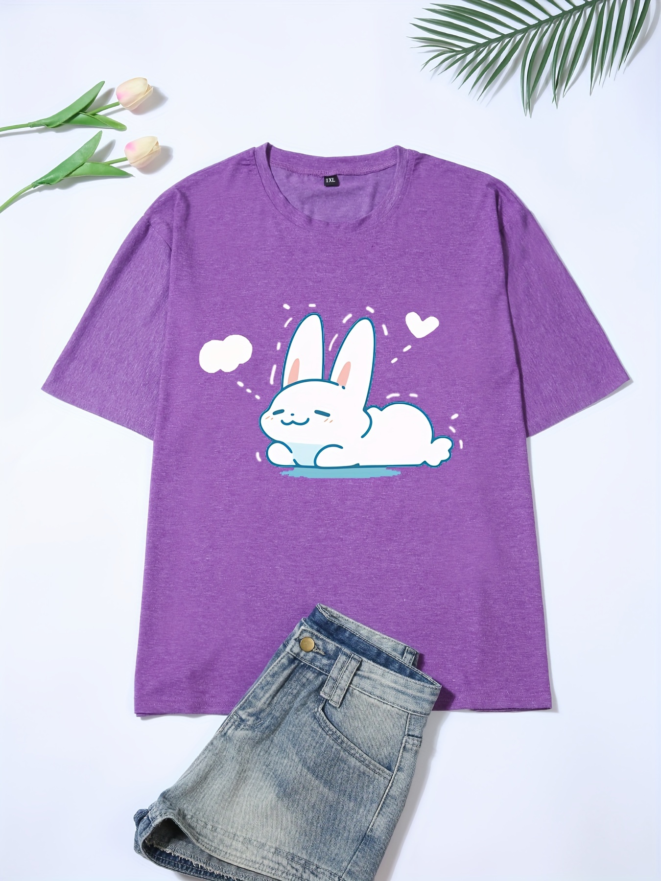 plus size t shirt casual crew neck short sleeve - Temu New Zealand image.