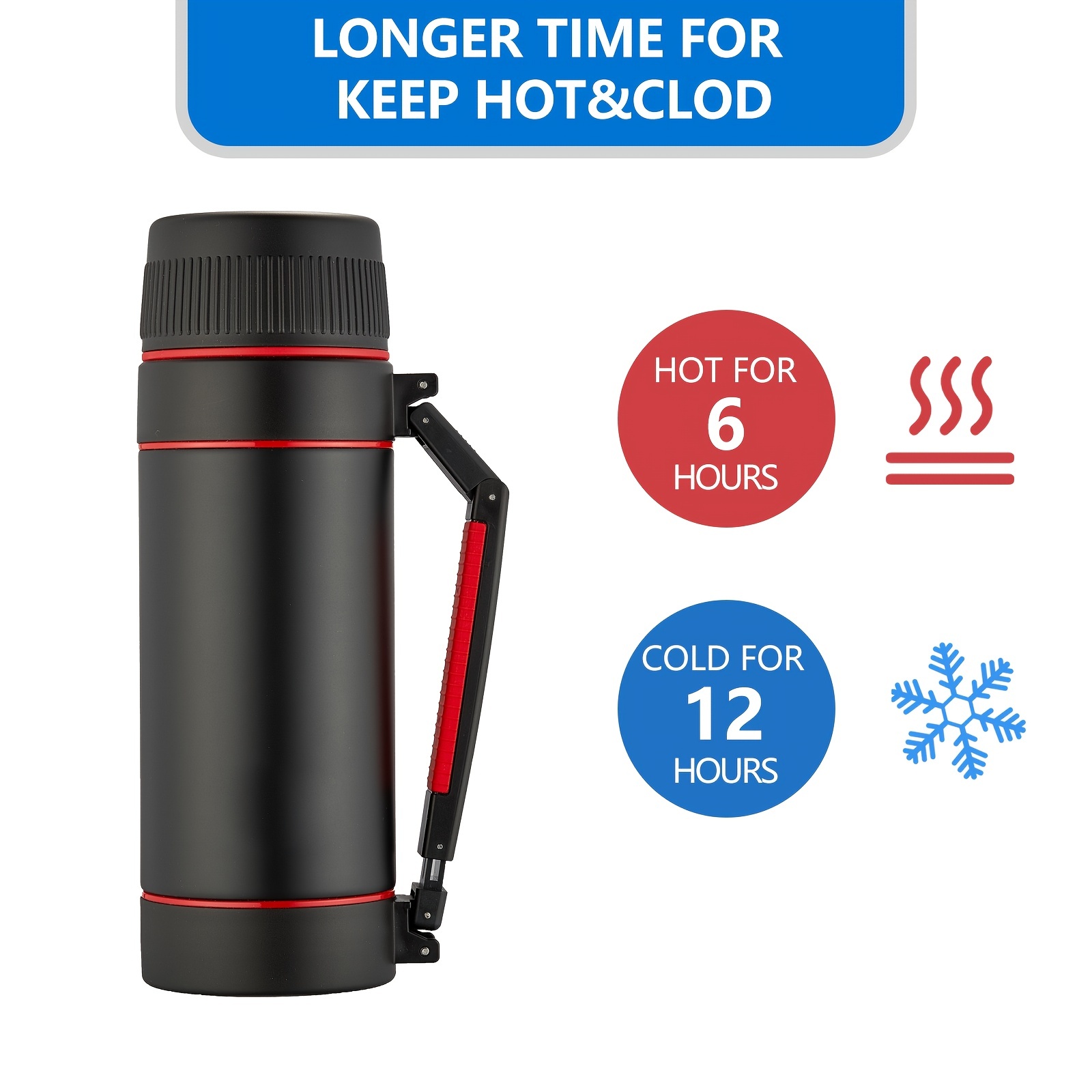 Insulated Water Bottle & Thermos Water Bottle ,68oz Stainless