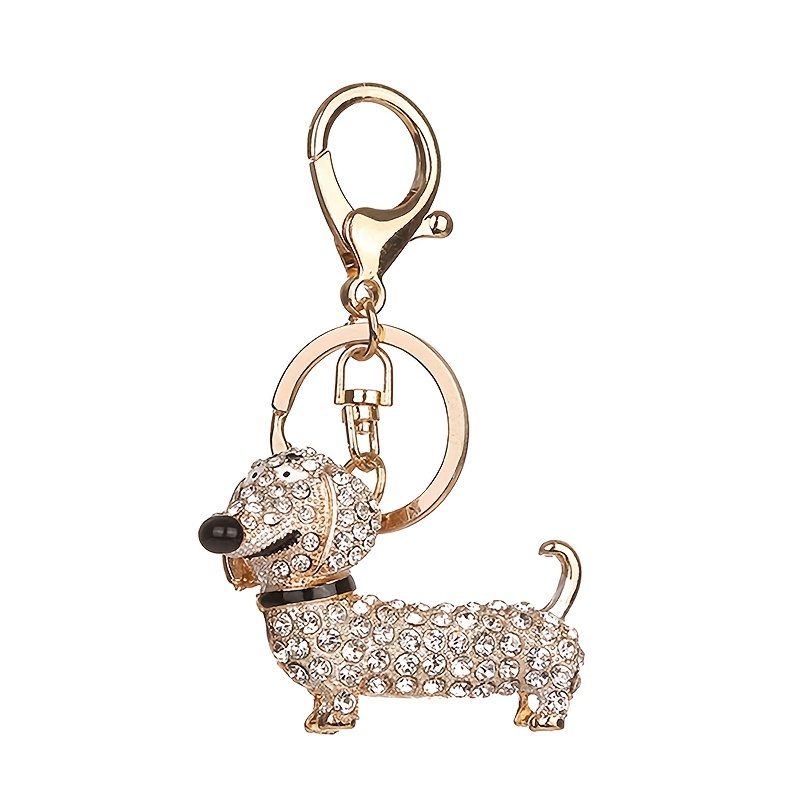 Alloy Rhinestone Cute Puppy Dog Keychain Pendant Animal Bag Keyring  Ornament Bag Purse Charm Accessories - Temu