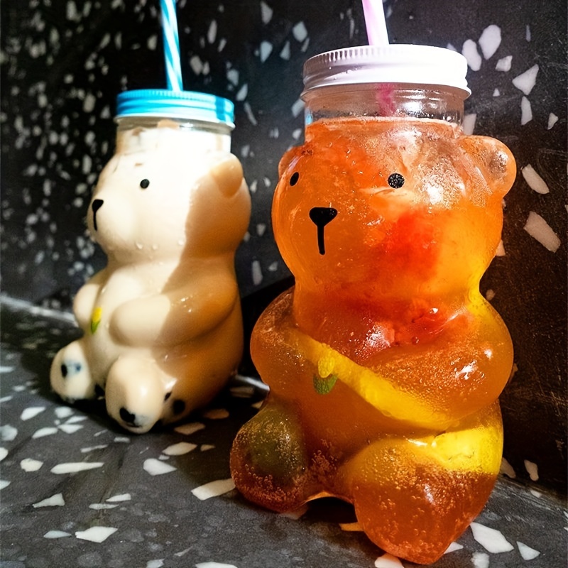 Euna - Cute Bear Juice Cold Drink Cup Glass Milk Cup – Eunaliving
