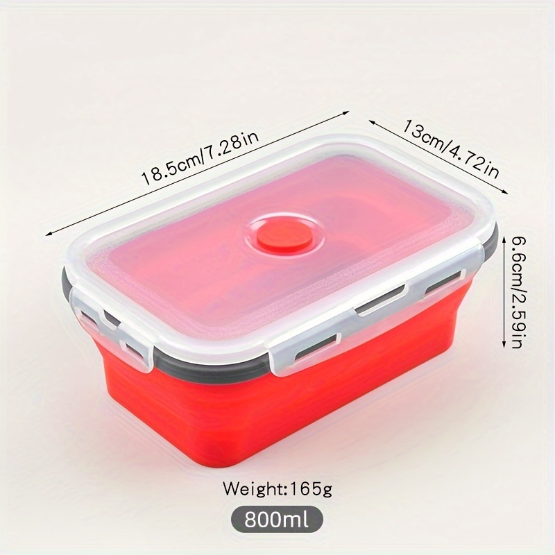 Portable Silicone Thin Lunch Box For Kids Microwave Oven