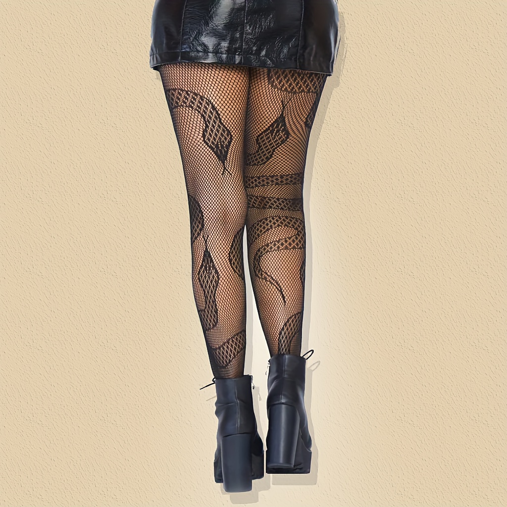 3 Pcs Lace Patterned Fishnet Tights for Women Black Fishnets Leggings Lace  Tights