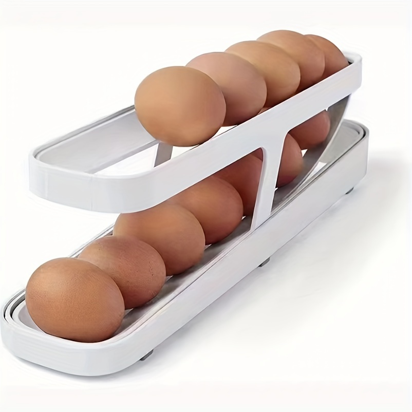1pc Spiral / Chicken Shaped Egg Dispenser Rack, Metal Storage Display Rack,  Upgraded Sturdy Base Egg Basket, Egg Holder, Drying Rack, Kitchen Supplies