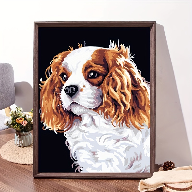 

1pc 5d Diy Artificial Full Round Diamonds Painting Set For Adults Beginners, Frameless Dog Pattern Diamonds Art For Home Wall Decoration And Gift 30*40cm