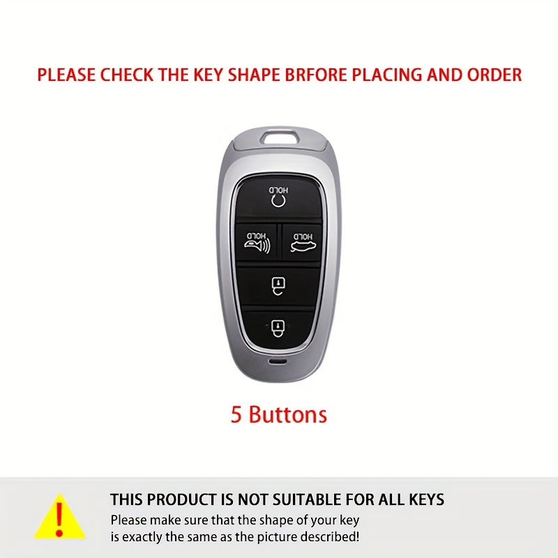 5 Buttons Tpu Car Key Fob Cover Key Case Holder - Temu