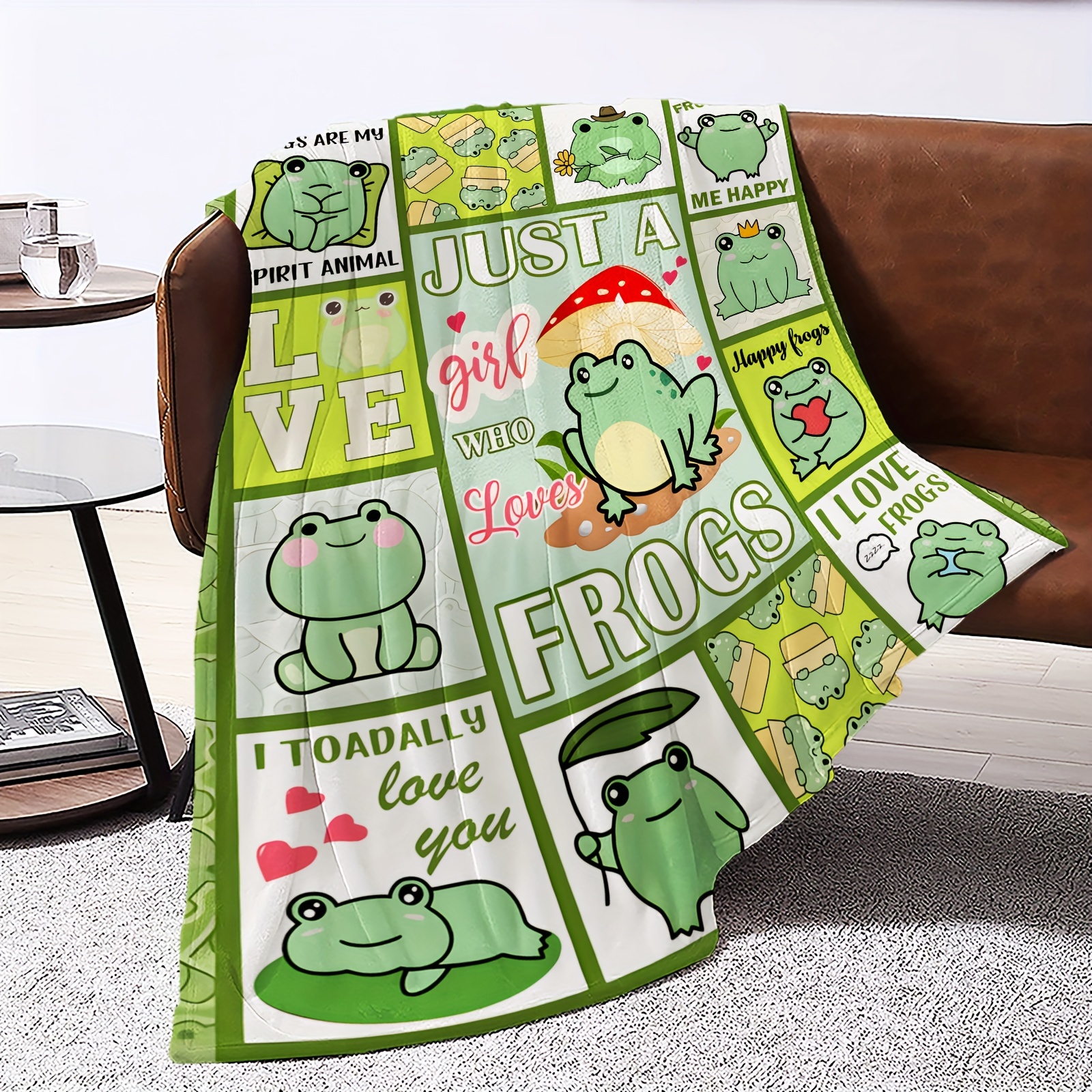 Frog Blanket Gifts Women Cute Frogs Stuff Decor Throw Frog - Temu