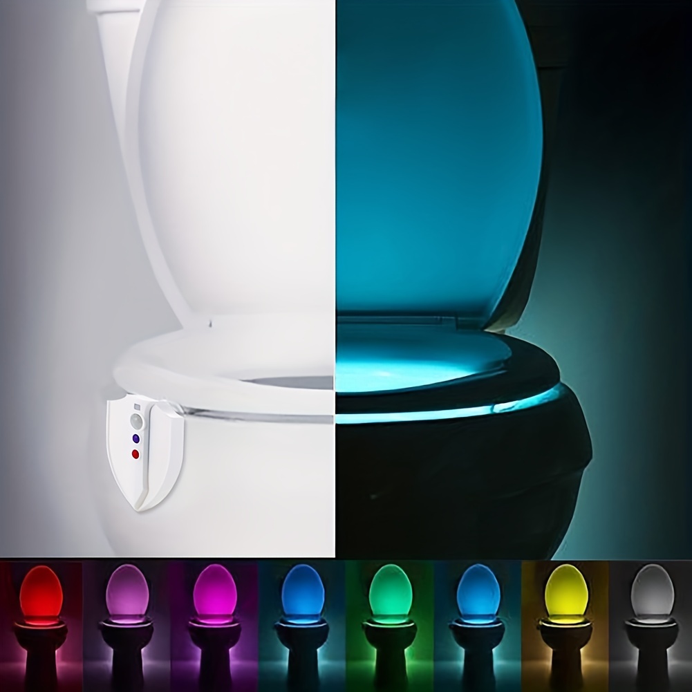 8colors Toilet Light, Human Motion Sensor Night Light, Bathroom  Accessories, Uv Sterilization - Temu