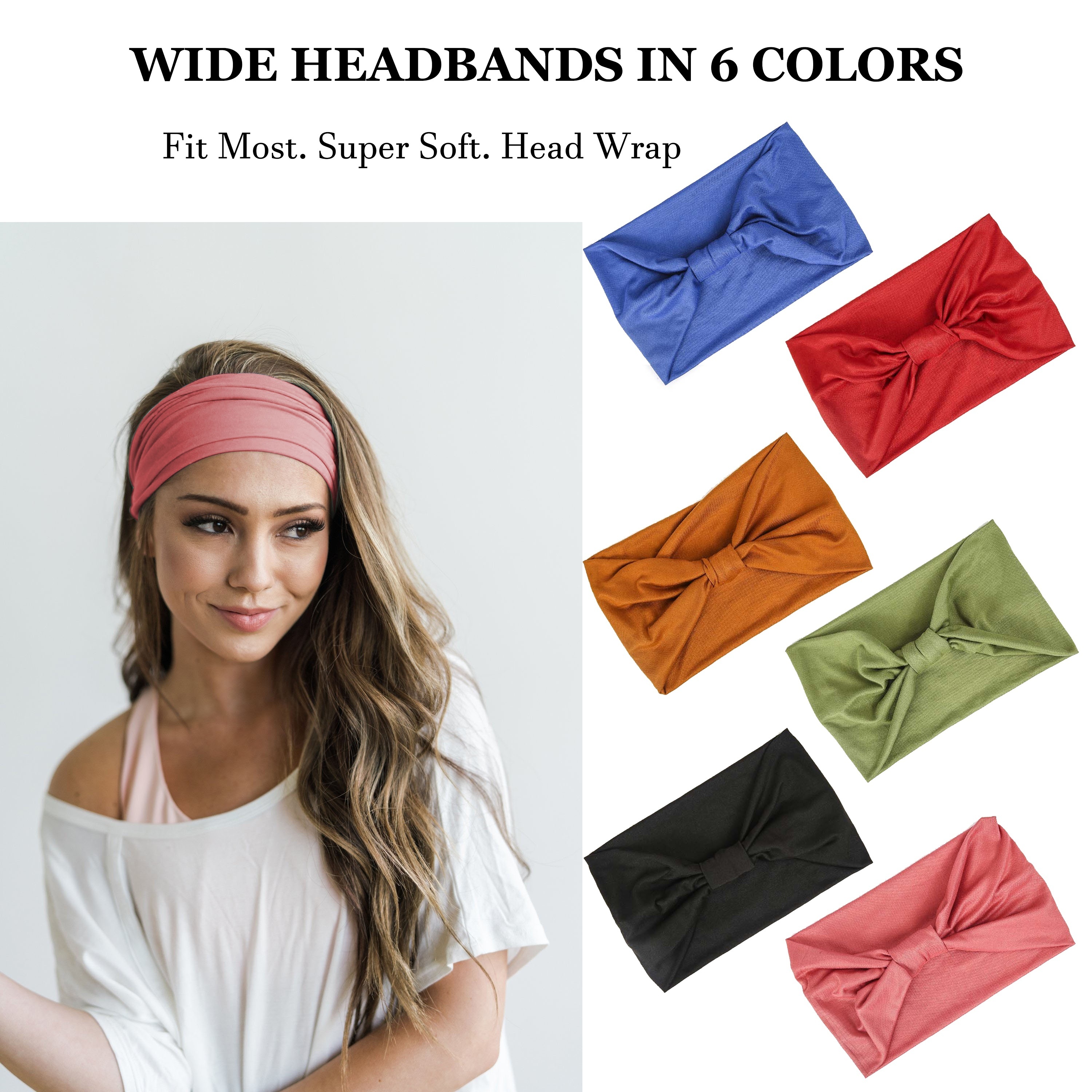 Wide Headbands Women Non Slip Soft Elastic Hair Bands Yoga - Temu