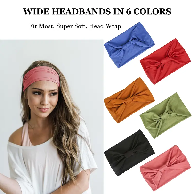 Wide Headbands For Women Non Slip Soft Elastic Hair Bands - Temu