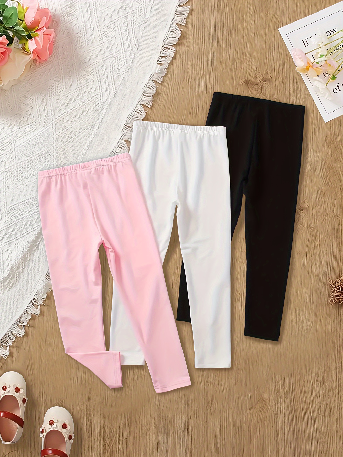 Trendy Girls 2pcs Comfy Starry Sky Graphic Leggings, Casual & Versatile  Pants For Party Gift