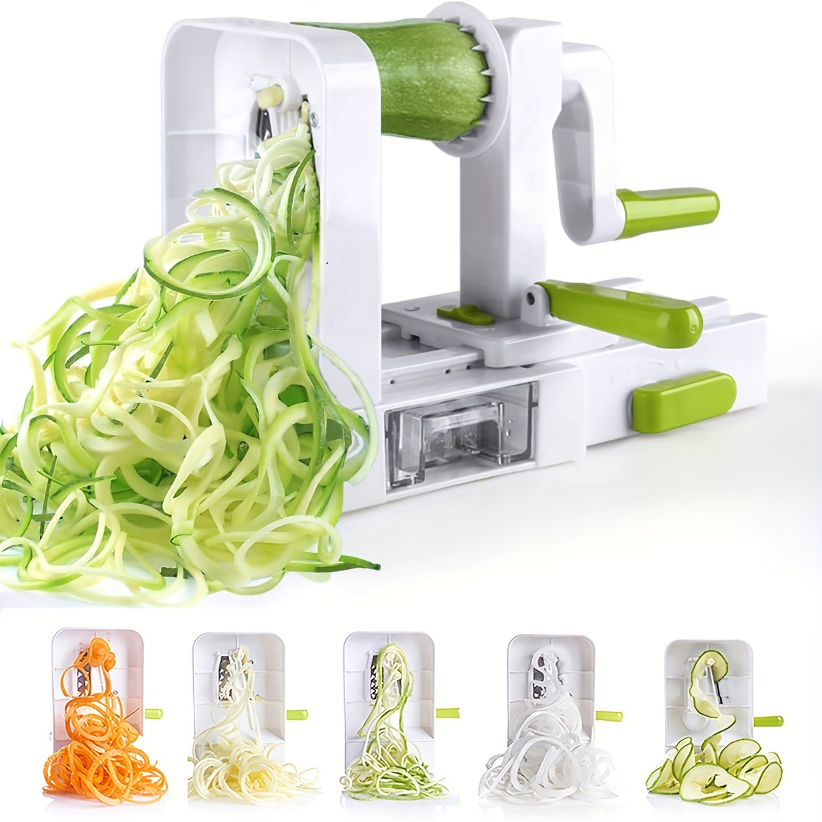 4in1, Vegetable Spiralizer, Manual Zucchini Noodle Maker With Strong  Suction Cup, Zoodles Spiralizer For Potato, Multifunctional Vegetable Slicer,  Fruit Grater, Kitchen Stuff, Kitchen Gadgets - Temu Germany