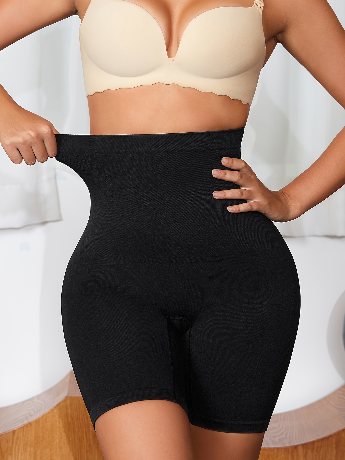 Scarboro Lace Tummy Control Shapewear Shorts High Waist Body - Temu Canada