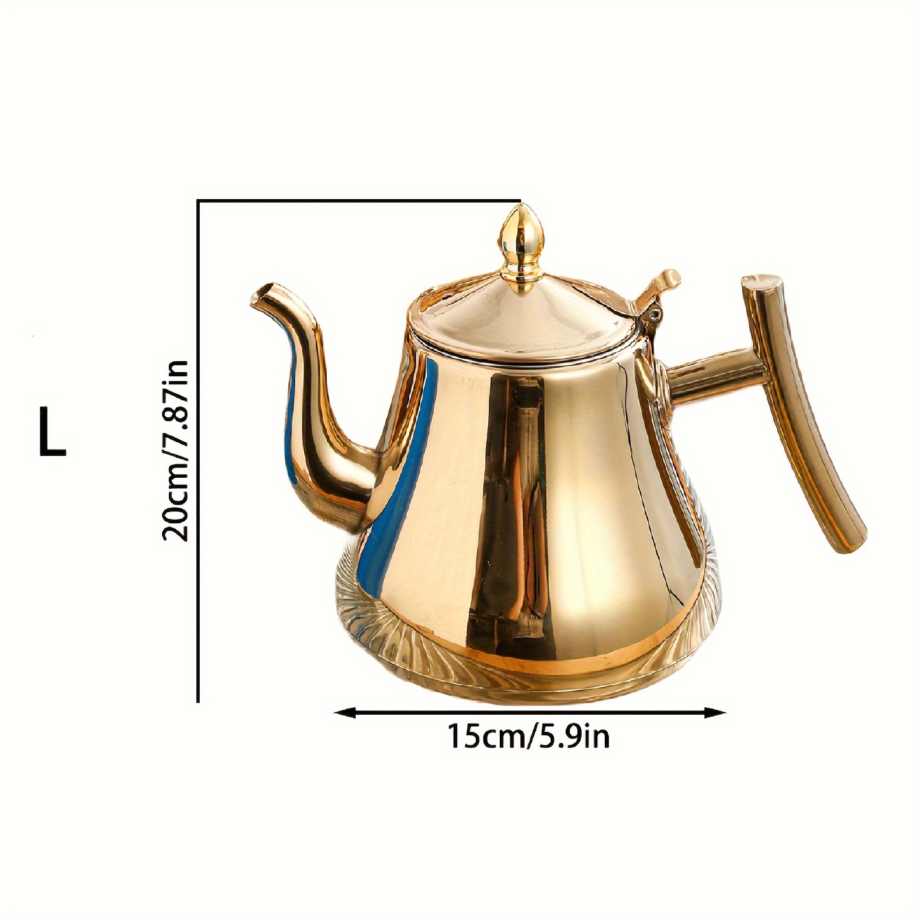 Stainless Steel Water Kettle Teapot With Filter - Thick And Durable,  Induction Cooker Compatible, Golden Silvery Finish, Perfect For Tea And  Coffee Lovers - Temu