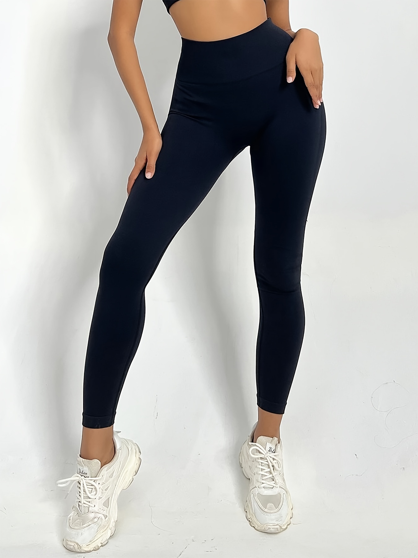 Seamless Yoga Leggings Solid Butt Lift High waisted Sweat - Temu