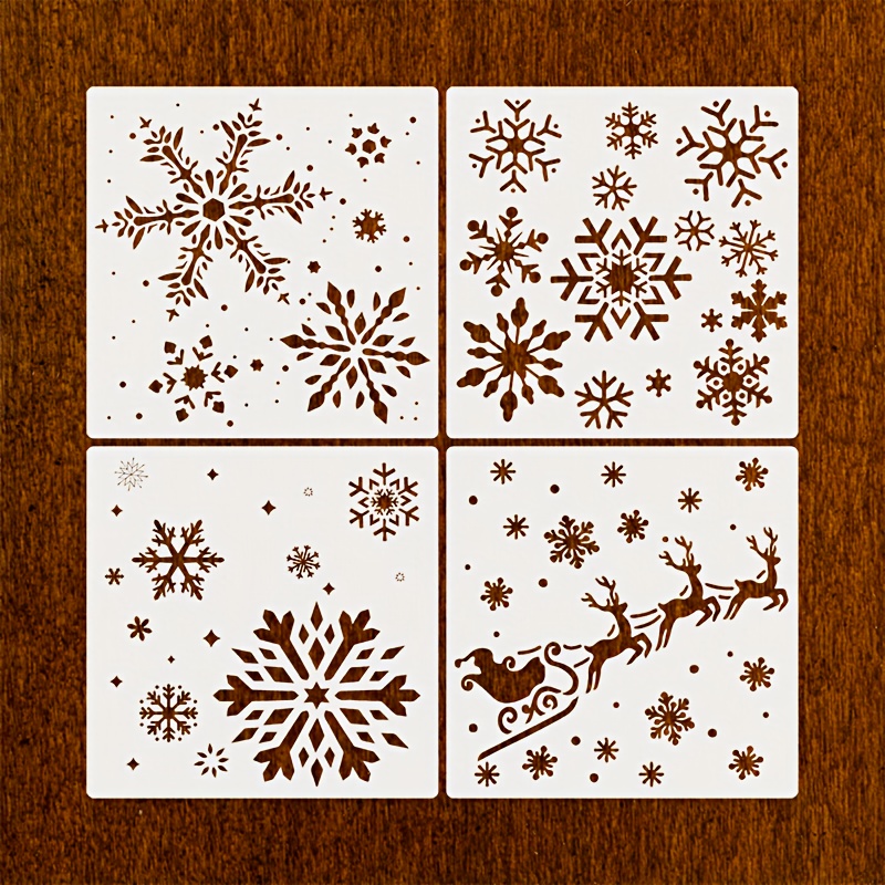 Snowflake Stencils Reusable Christmas Snowflake - Temu