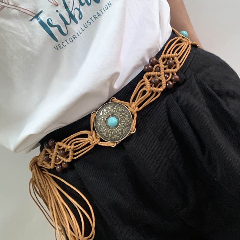 Boho Braided Rope Belt. 