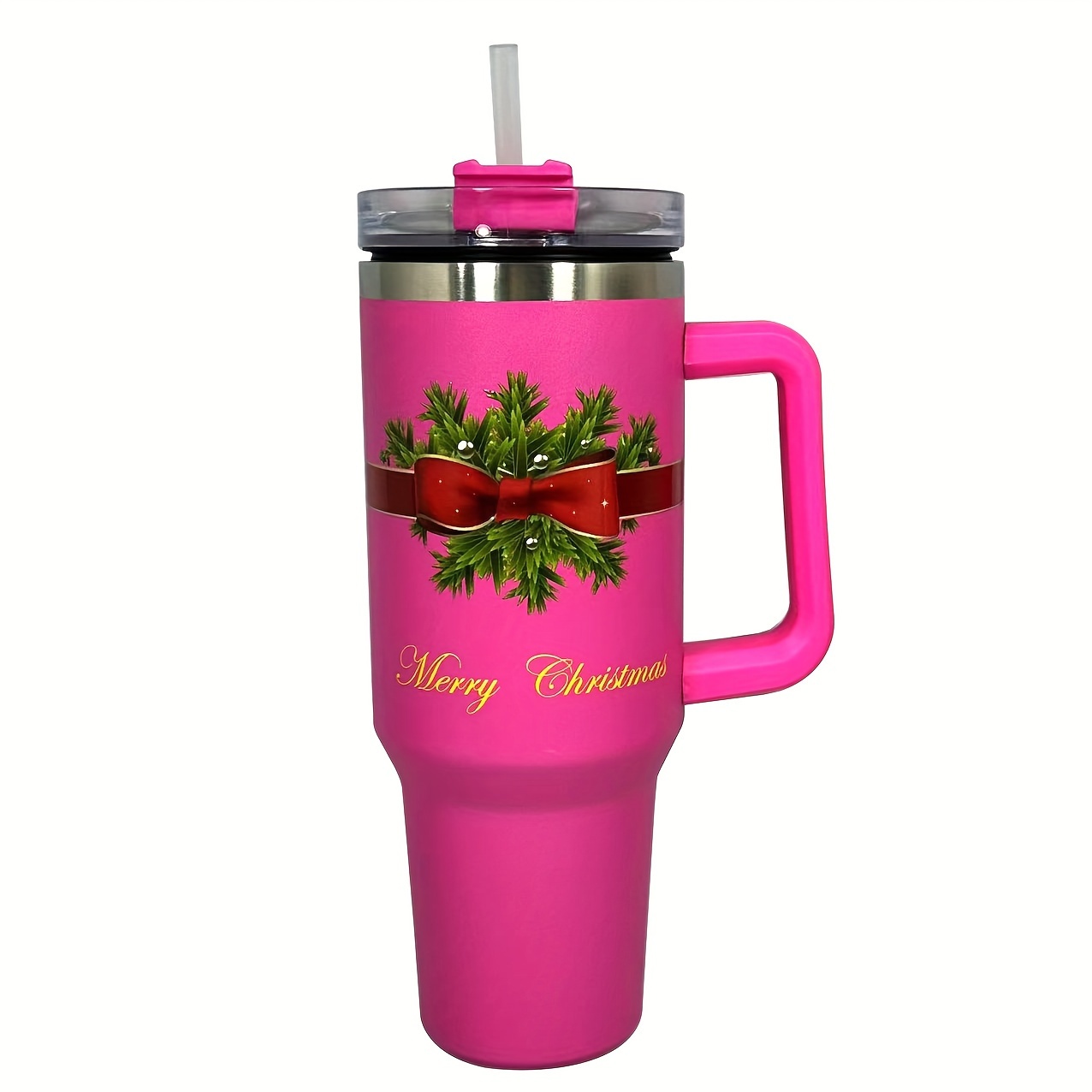 Christmas Gifts, Personalized Tumbler With Handle, Unique Xmas