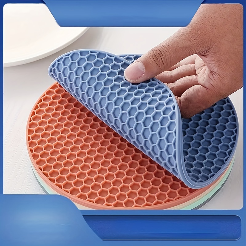 Heat Insulation Round Honeycomb Silicone Placemat Non slip - Temu