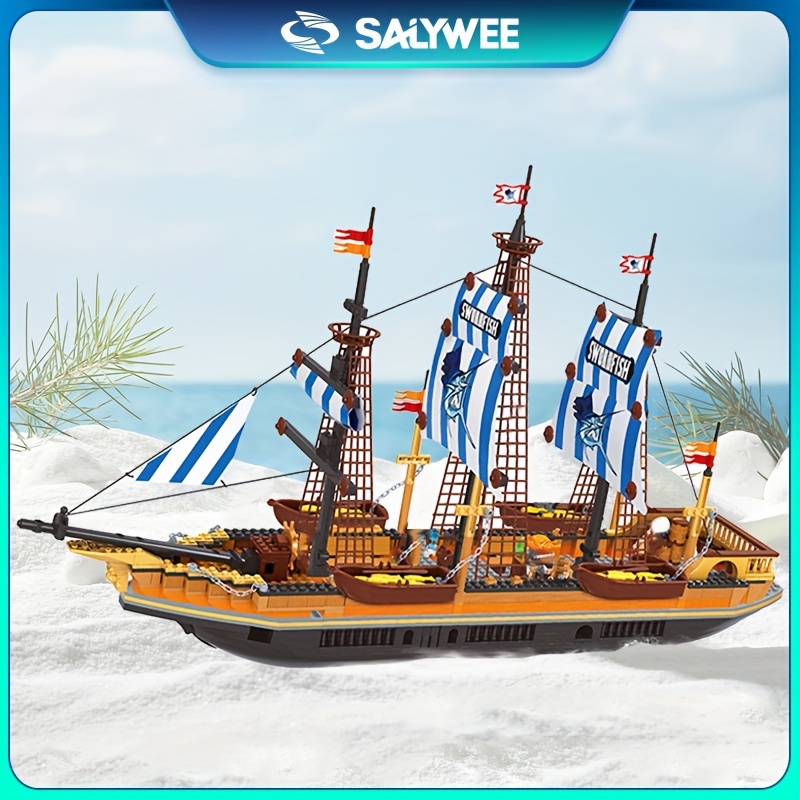 Salywee Pirate Ship Building Blocks Diy Models Royal Castle