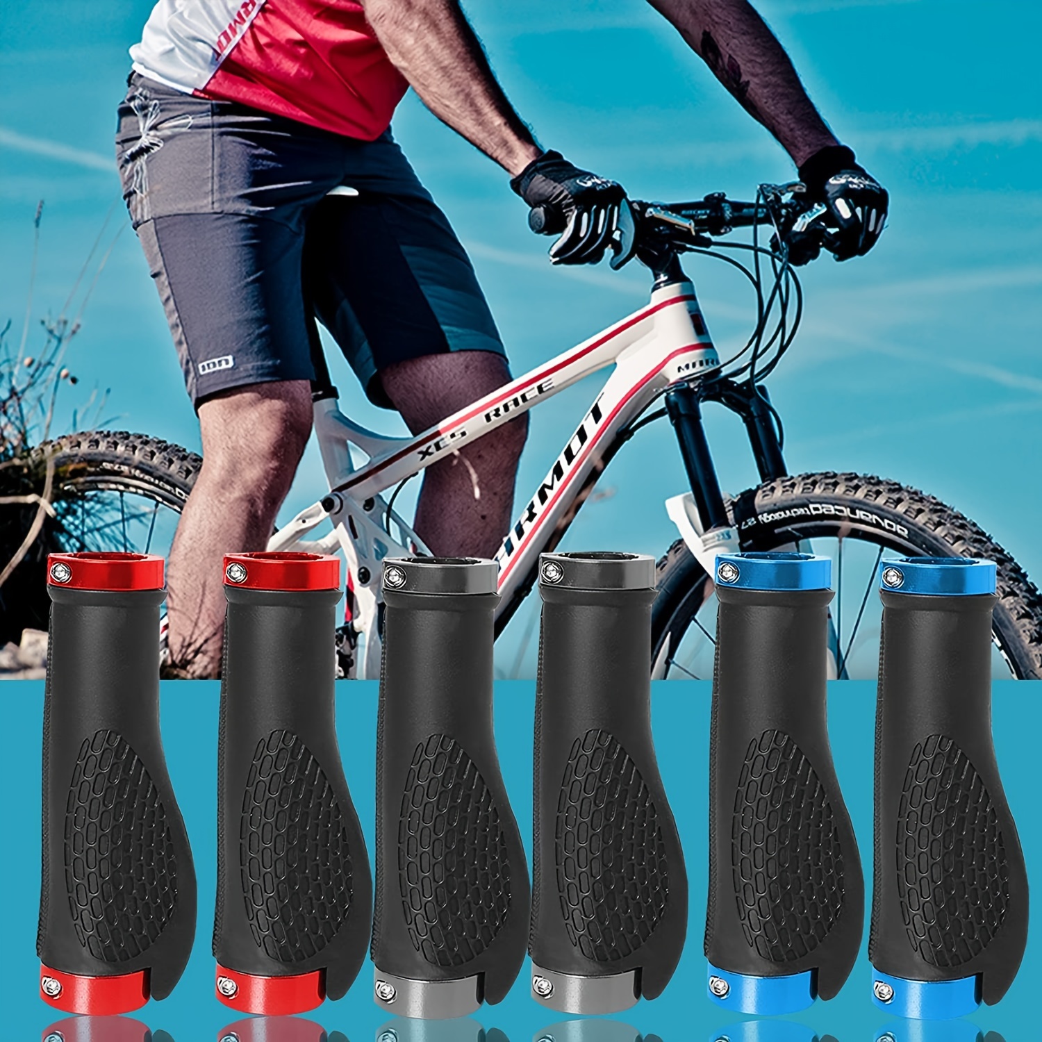 Acheter Poignées de guidon de vélo de montagne, extrémité de poignée de  guidon, accessoires de vélo ergonomiques à verrouillage