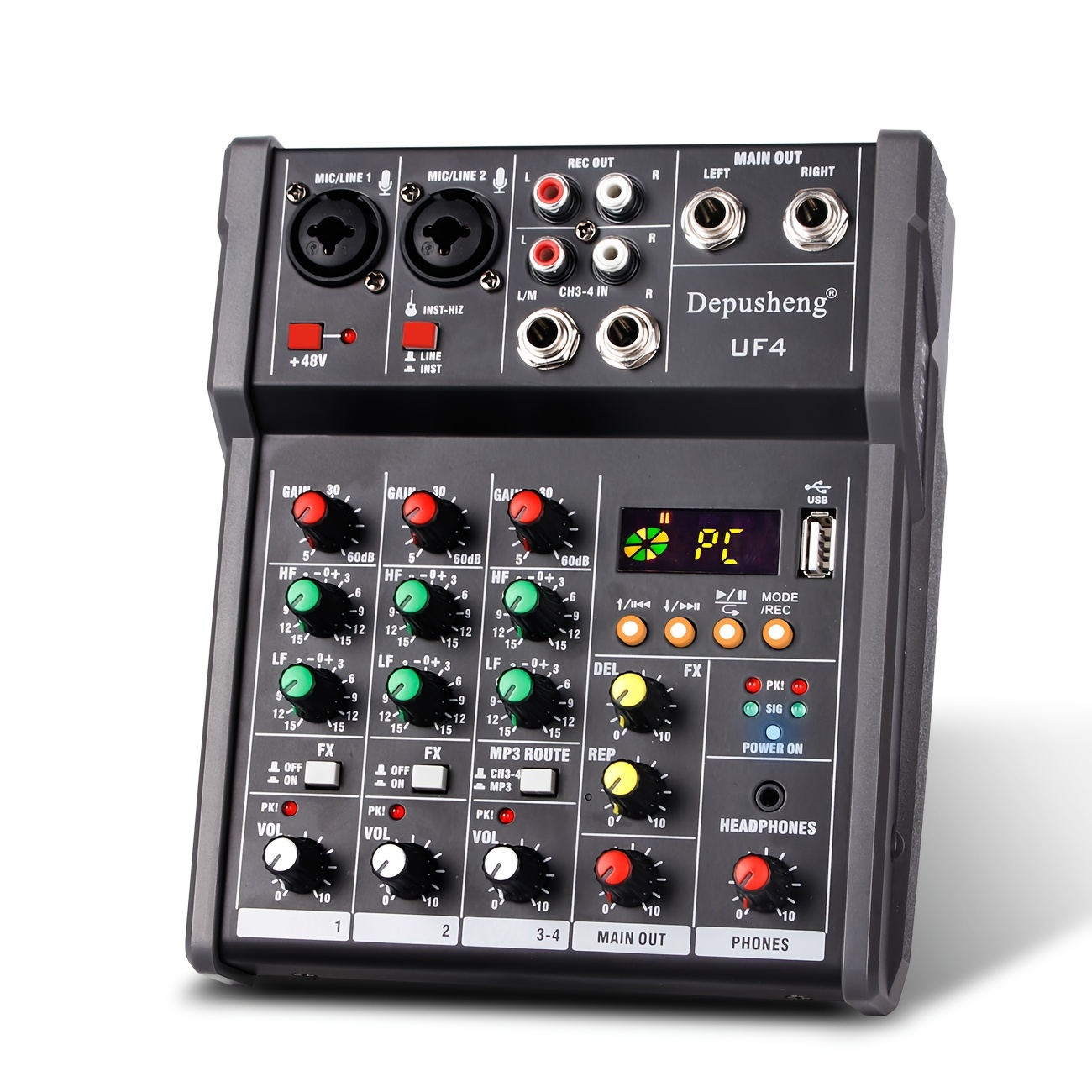 Amplificador mezclador de audio de Karaoke profesional de 4