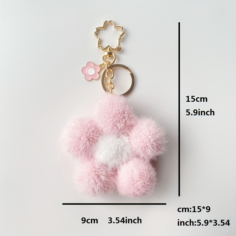 QIAQIAYU Smiley Flower KeyChain,Car KeyChain, KeyChains Keyrings For Women  girl,Backpack/fashion Bag/Purse Charm at  Women's Clothing store