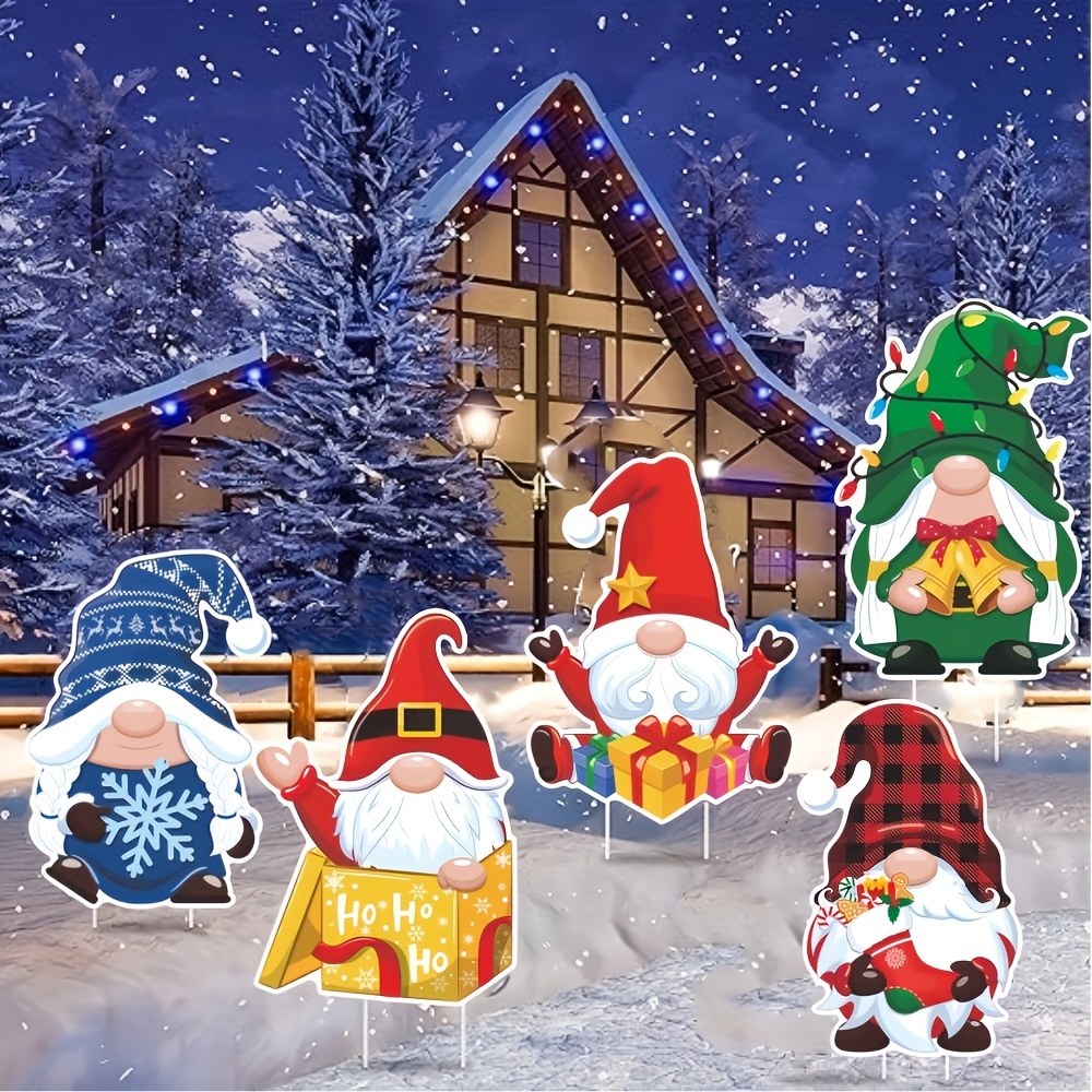 4 Gnomes De Noël Sans Visage - Déco Festive Pour Table, Cheminée Et Sapin