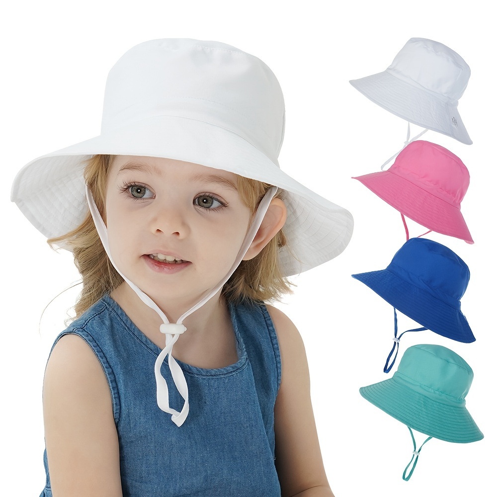 Kids Children Boy Girl Summer Sun Hat Baby Sunhat Bucket Hat Fisherman Cap  Color