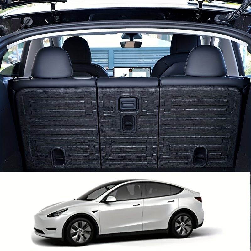 2Pcs Trunk Backrest Rear Seat Protection PU Leather Pad Cover For Tesla  Model 3