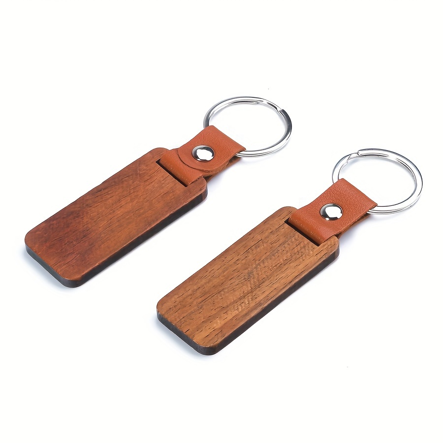 Wooden Blank Keychain For Men Circular Wood Chip Keychain - Temu