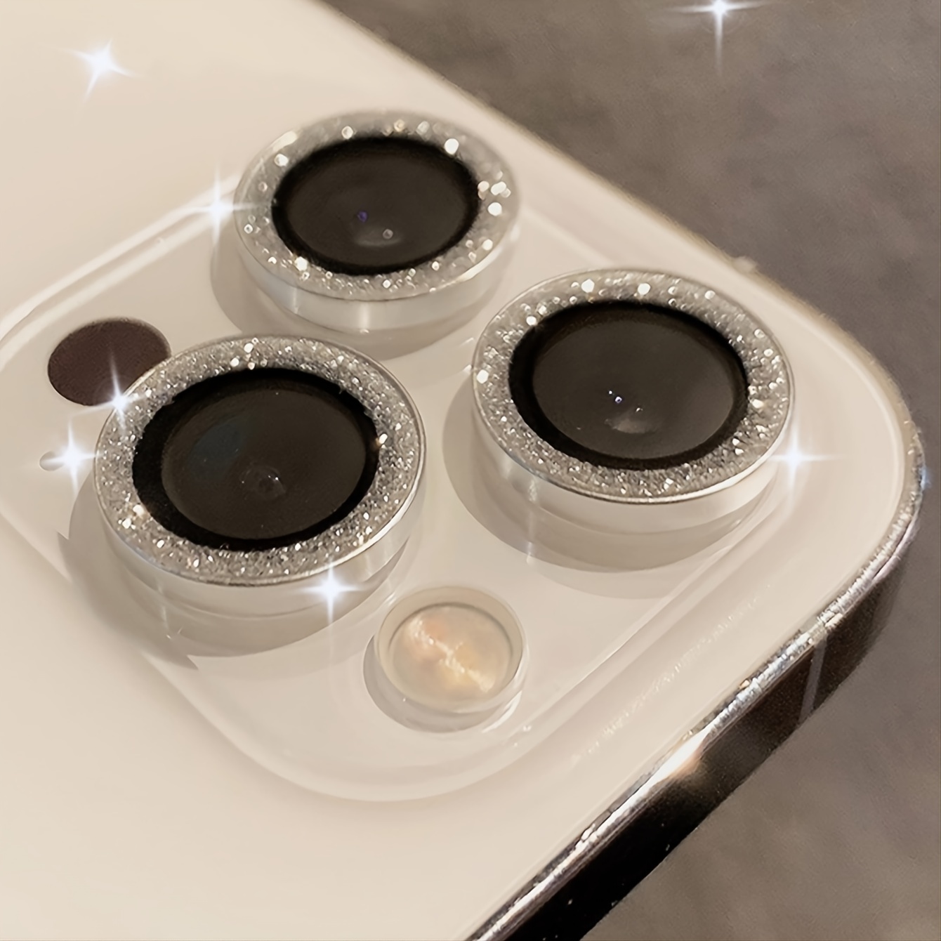 Glam Up Your Iphone With A Shiny Glitter Camera Protector - Temu