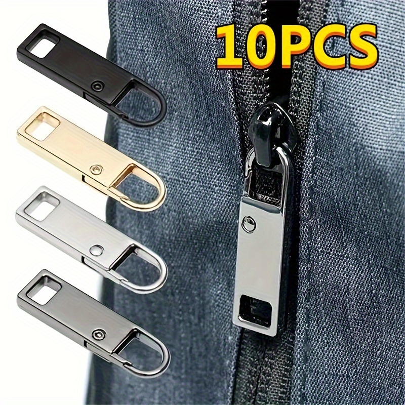 Zipper Pull Replacement Repair Kit,detachable Universal Metal Zipper Pull  Head Replacement,zipper Handle Mend Fixer Zipper Tab Repair Kit For Luggage