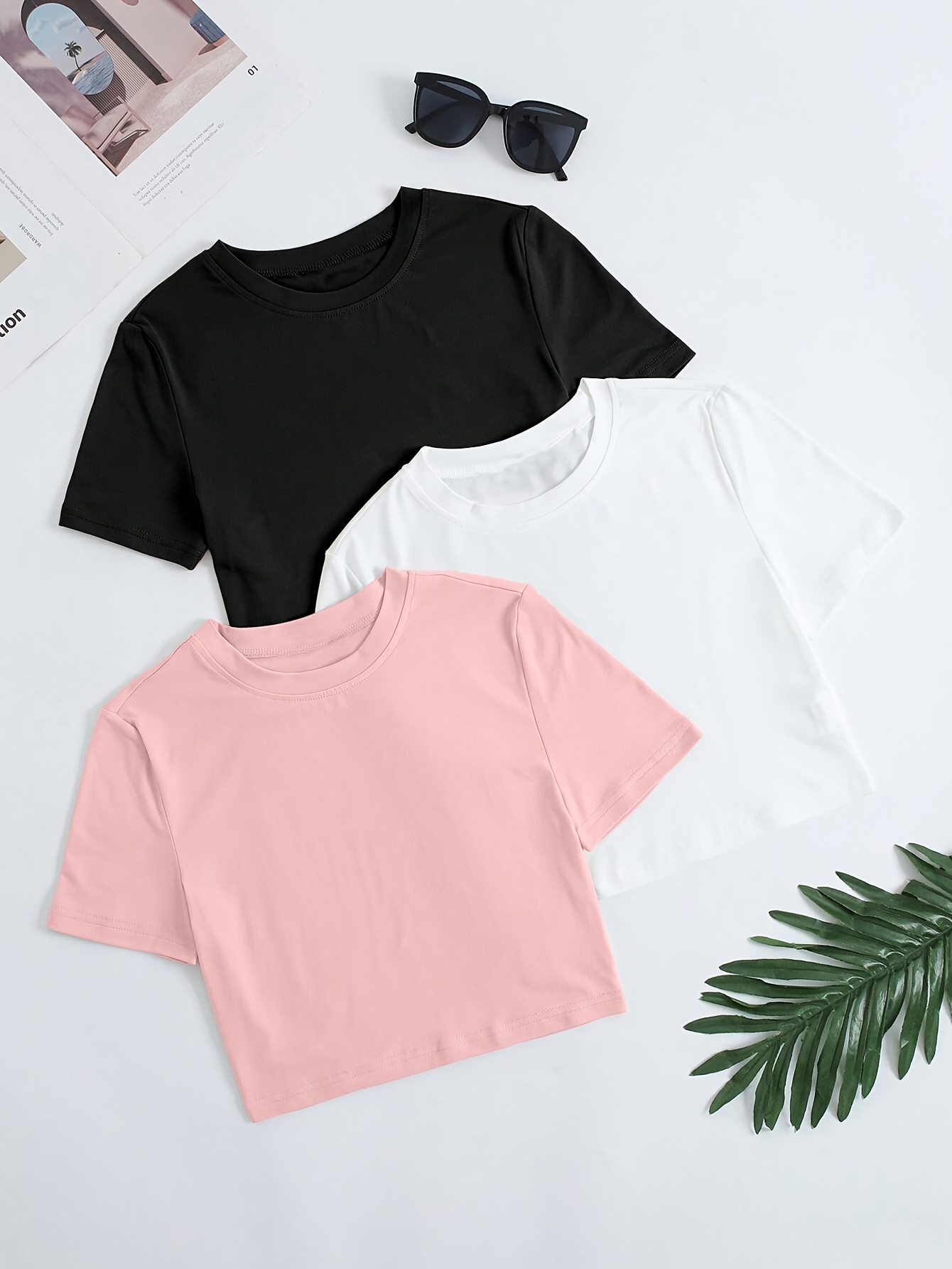 plain colored crop tops