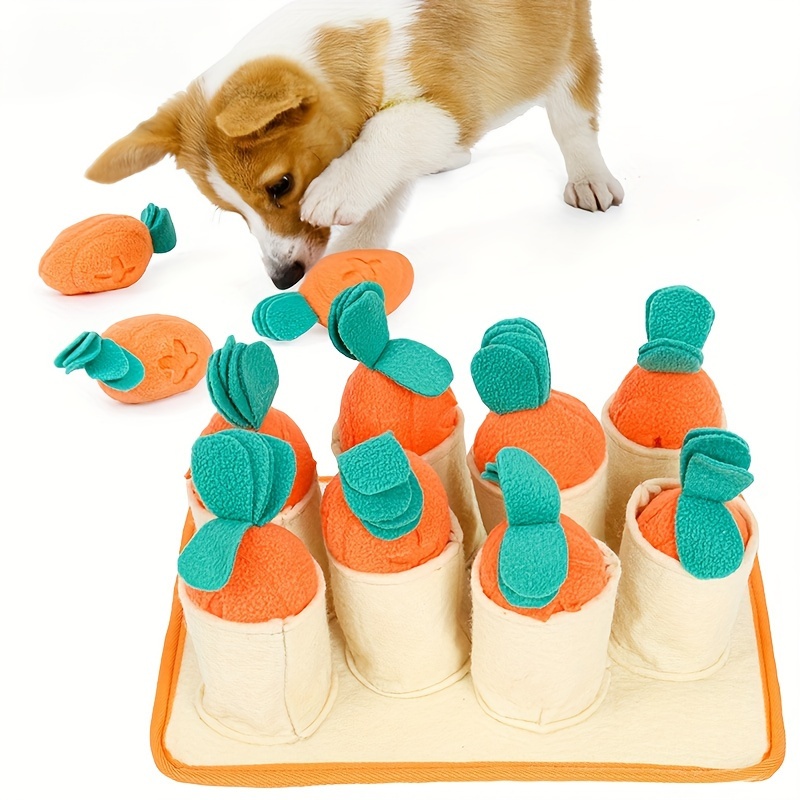 Dog Snuffle Mat Interactive Puzzle Foraging Feeding Pad Squeak