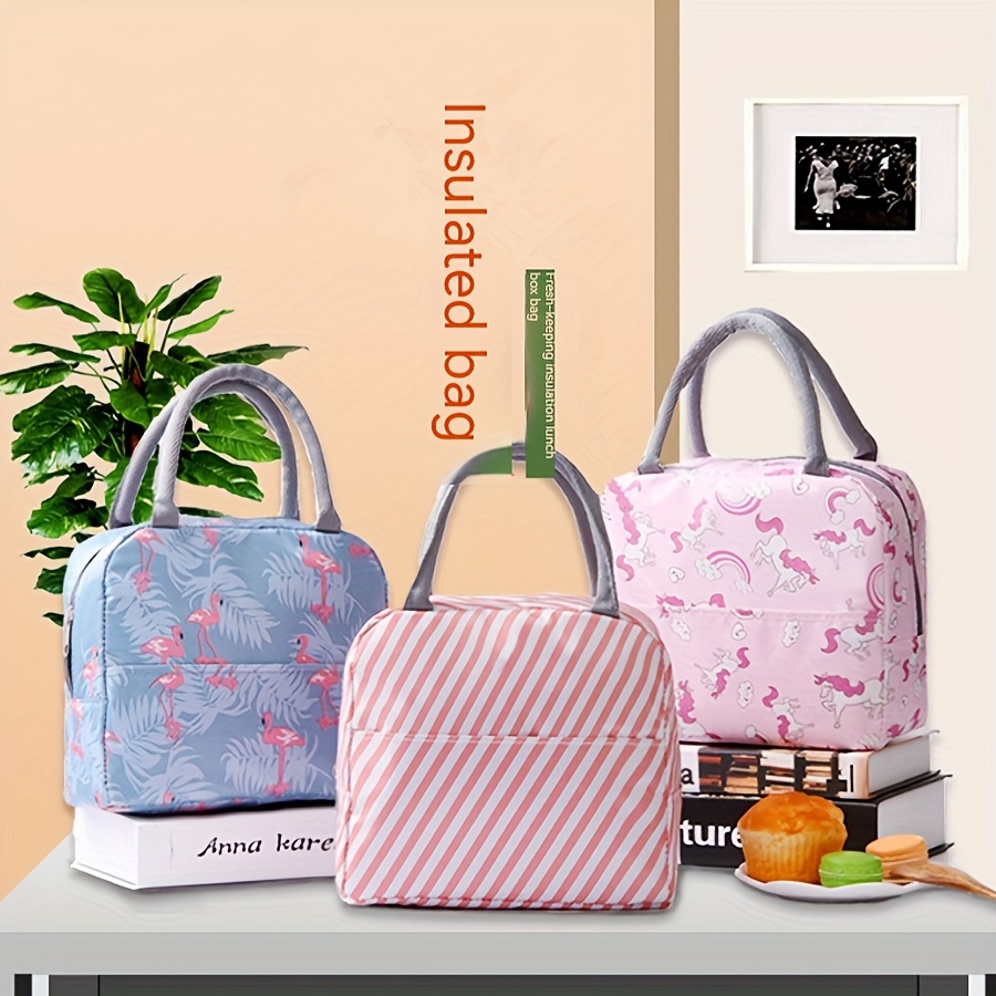 Trendy Printed Insulation Lunch Bag Borsa Porta Pranzo - Temu Italy