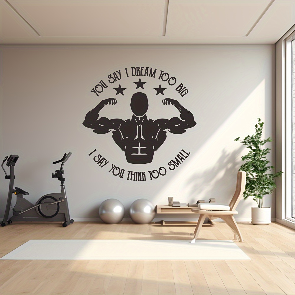 Home Gym Essentials, If No One Thinks You Can,12x60 Wall Decor Vinyl Decal Gym  Workout Motivation Quote, 61 