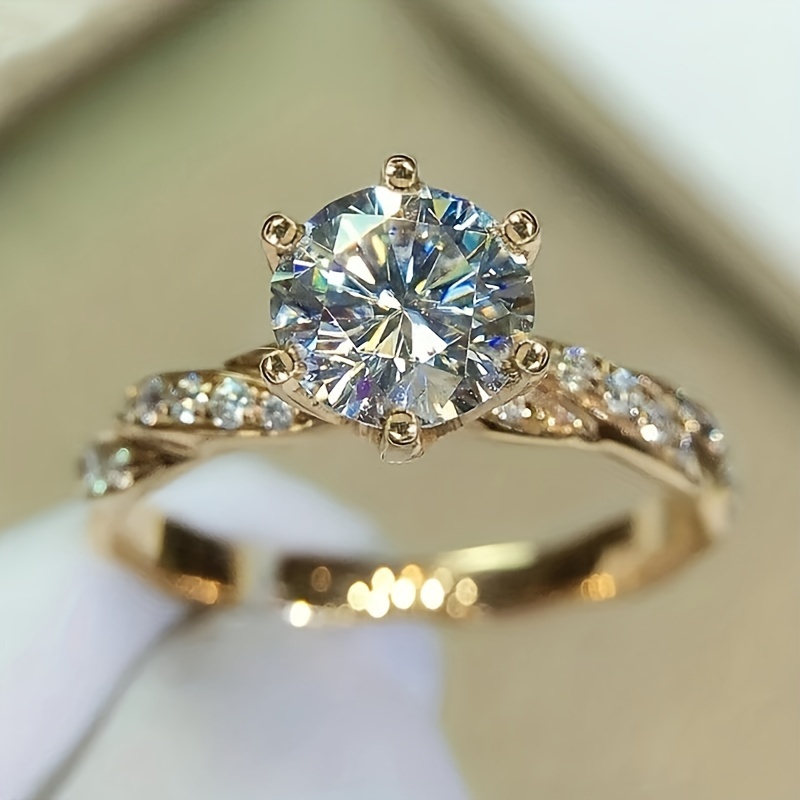 Women's CZ Promise Ring 6 Prong Setting